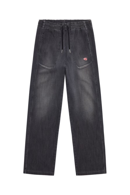 Diesel D-martians Track Denim 09e30 Gerade Schwarz/dunkelgrau