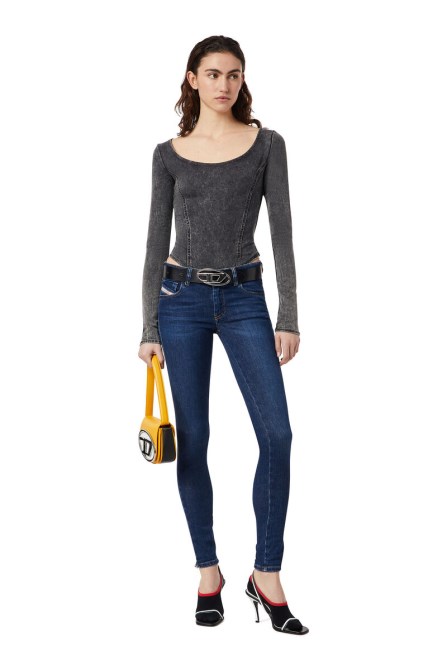 D-cho Track Denim Bodysuit Diesel Dunkelblau