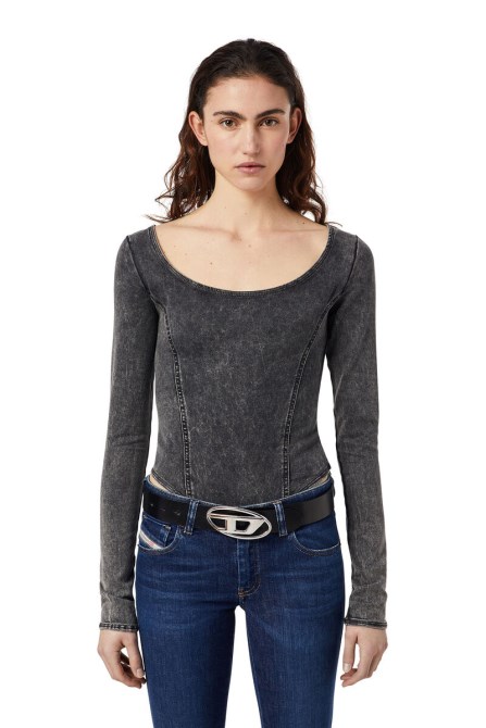 D-cho Track Denim Bodysuit Diesel Dunkelblau