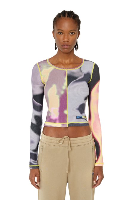 Diesel T-ballet-cut Schwarz/pink