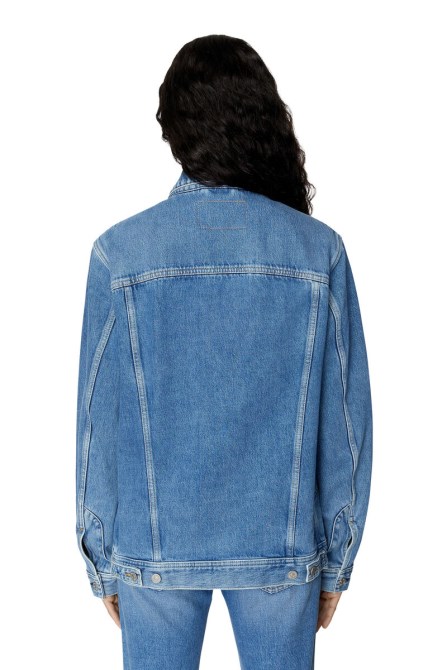 Diesel D-riley Truckerjacke In Mittelblau