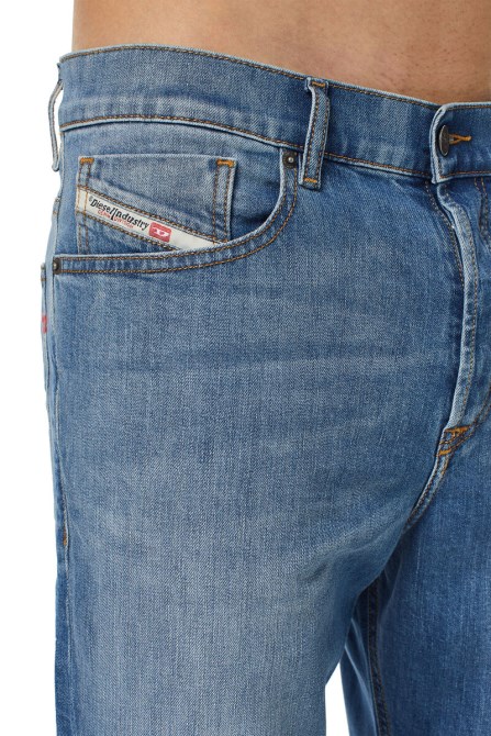 Diesel 2005 D-fining 0ehaj Schmal Zulaufende Jeans Mittelblau