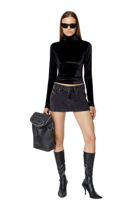 De-ron Minirock Diesel Schwarz/dunkelgrau