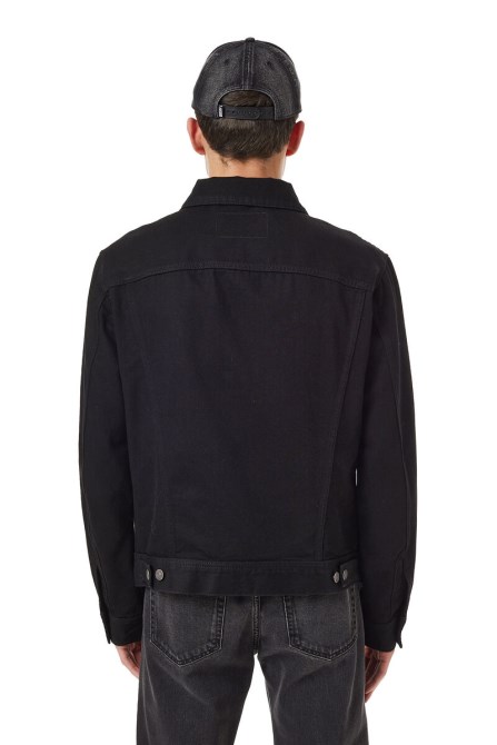 Diesel D-barcy Trucker Jacke Schwarz/dunkelgrau