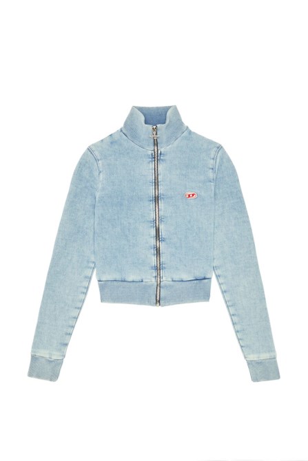 Diesel D-emy Track Denim-sweatshirt In Hellblau