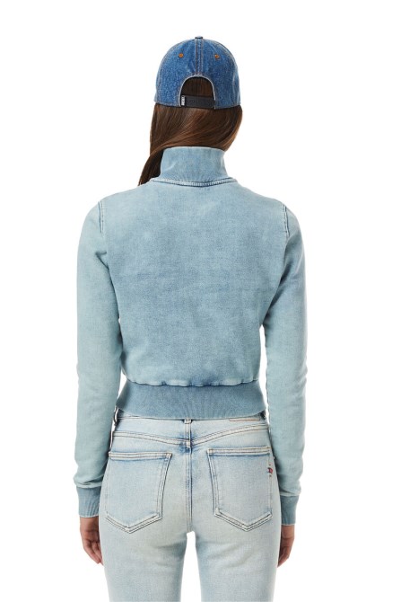 Diesel D-emy Track Denim-sweatshirt In Hellblau