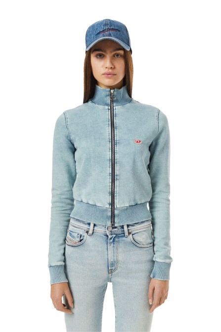 Diesel D-emy Track Denim Sweatshirt Hellblau