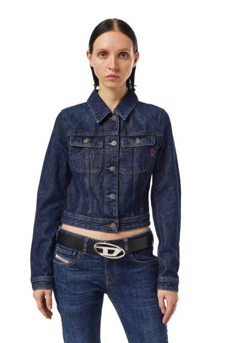 Dunkelblaue Trucker-Jacke Von Diesel