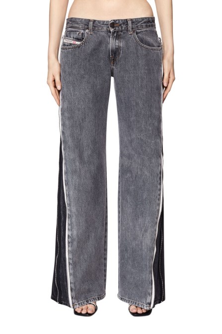 Diesel 2002 09d18 Gerade Jeans Schwarz/dunkelgrau