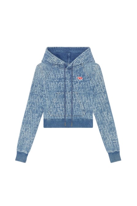 Diesel Hellblauer D-angy Track-denim-hoodie