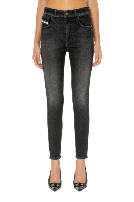 Diesel 1984 Slandy-high 09e93 Super Skinny Jeans Schwarz/dunkelgrau