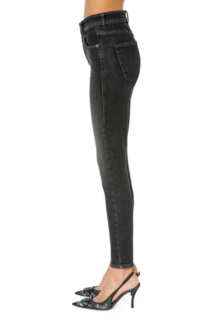 Diesel 1984 Slandy-high 09e93 Super Skinny Jeans Schwarz/dunkelgrau