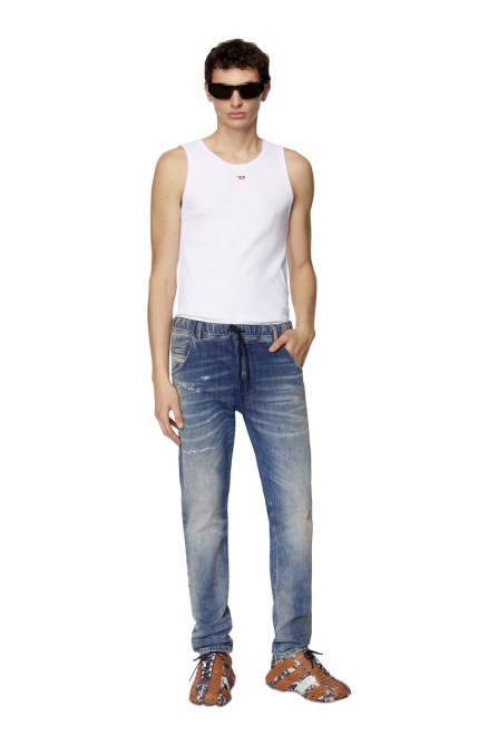 Diesel Krooley Joggjeans 09e09 Tailliertes Mittelblau