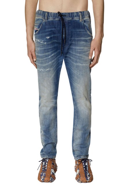 Diesel Krooley Joggjeans 09e09 Tailliertes Mittelblau