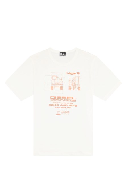 Diesel T-just-slits-g1 Weiß