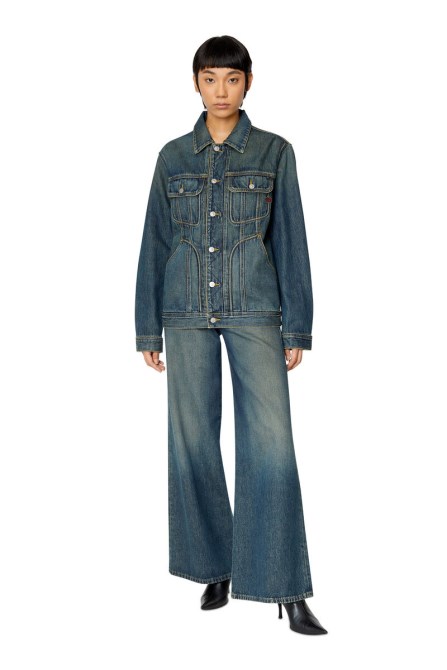 Diesel – D-riley – Truckerjacke In Dunkelblau