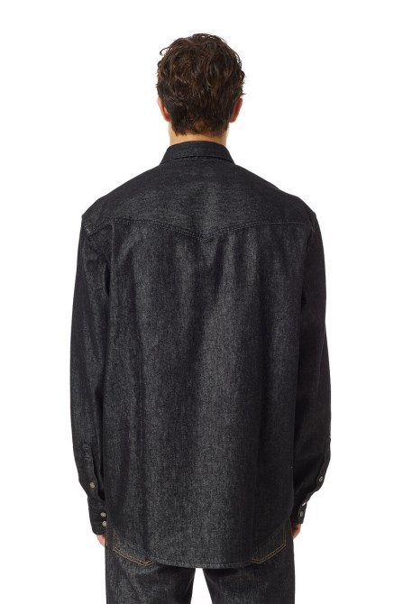 Diesel D-ocean Westernhemd In Schwarz/dunkelgrau