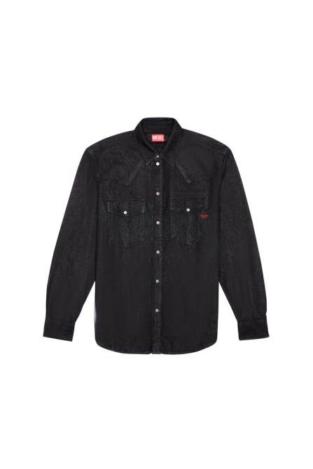 Diesel D-ocean Westernhemd Schwarz/dunkelgrau