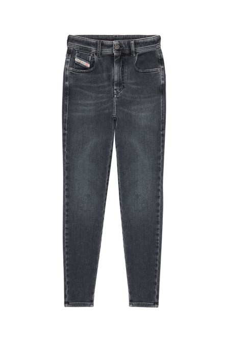 Diesel 1984 Slandy-high 09d61 Super Skinny Jeans Schwarz/dunkelgrau