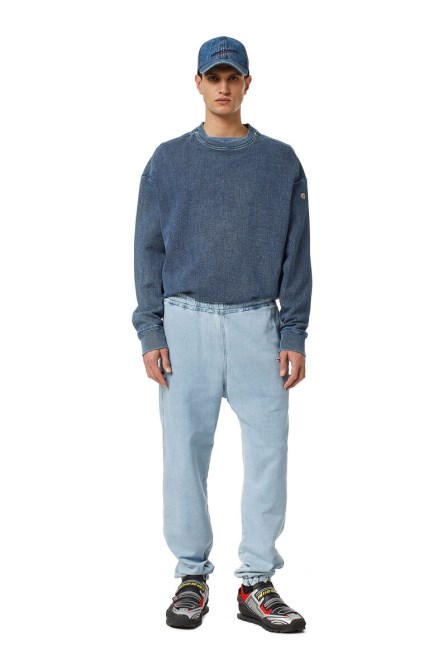 Diesel D-lab Track Denim 069ym Schmal Zulaufend Hellblau