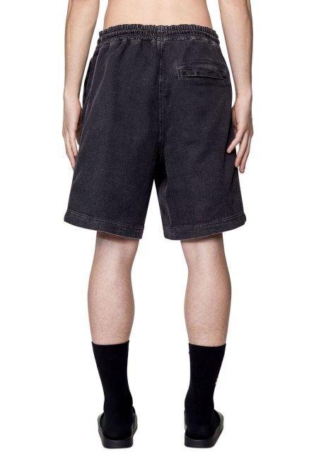 Schwarz/dunkelgrau D-boxy Track Denim Shorts Diesel