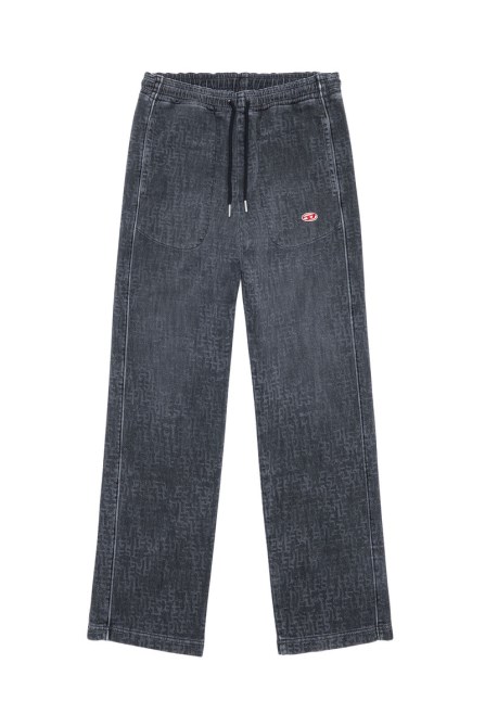 Diesel D-martians Track Denim 09e28 Gerade Schwarz/dunkelgrau