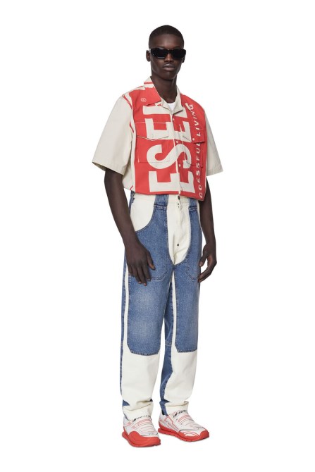 Blau/weiß P-5-d 0ncal Gerader Diesel