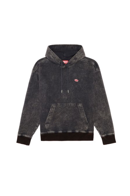 Diesel D-um-rib Track Denim Hoodie Schwarz/dunkelgrau