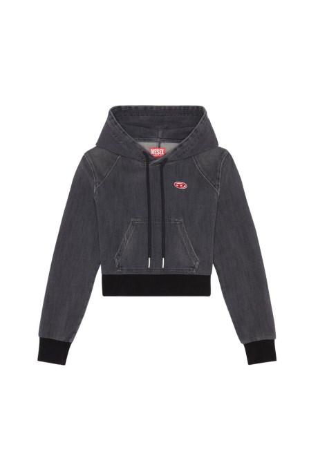 Schwarzer D-angy Track Jeans-hoodie Diesel