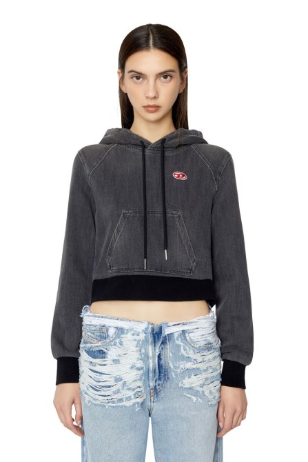 Schwarzer D-angy Track Jeans-hoodie Diesel