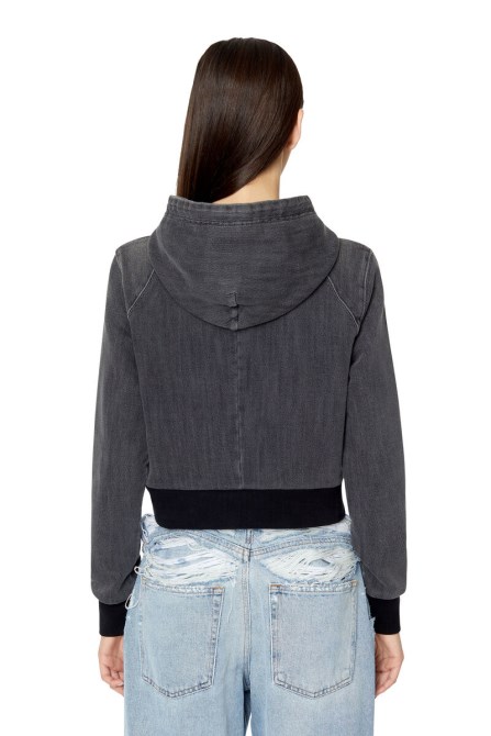 Schwarzer D-angy Track Jeans-hoodie Diesel