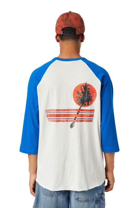 T-bicolor Dieselblau/weiß