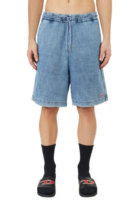 Diesel Hellblau Mode D-boxy Track Denim Shorts