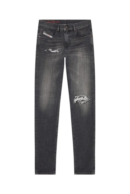 2019 D-Strukt 09F07 Slim Jeans Diesel Schwarz/Dunkelgrau