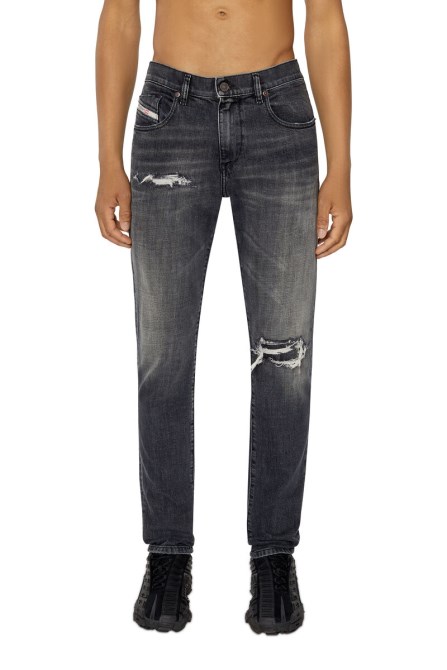 2019 D-Strukt 09F07 Slim Jeans Diesel Schwarz/Dunkelgrau