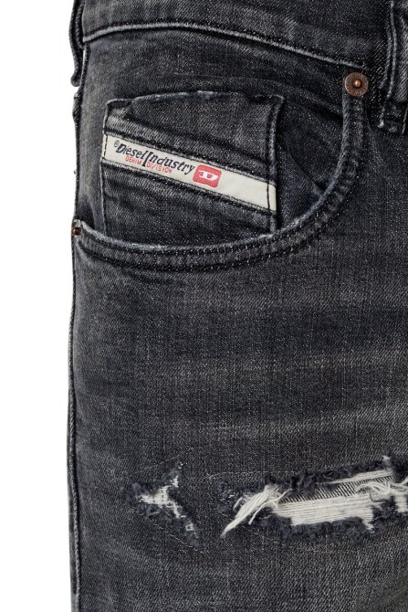 2019 D-Strukt 09F07 Slim Jeans Diesel Schwarz/Dunkelgrau