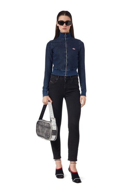 Diesel 2004 Z9c25 Taillierte Jeans Schwarz/dunkelgrau