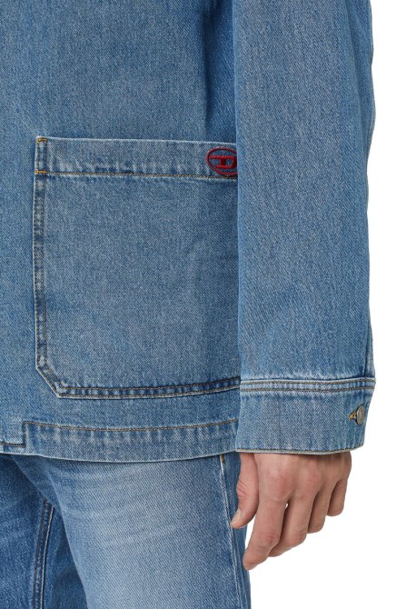 Diesel D-rolk Arbeitsjacke Mittelblau