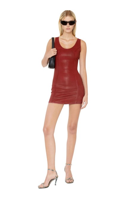Diesel D-venus Track Denim Tankkleid Rot