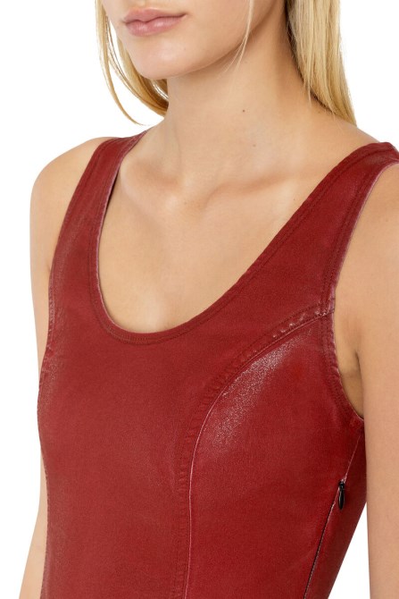 Diesel D-venus Track Denim Tankkleid Rot