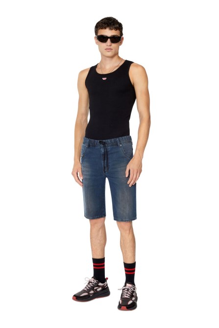 Dunkelblaue Diesel D-krooshort Joggjeans