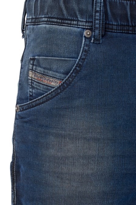 Dunkelblaue Diesel D-krooshort Joggjeans