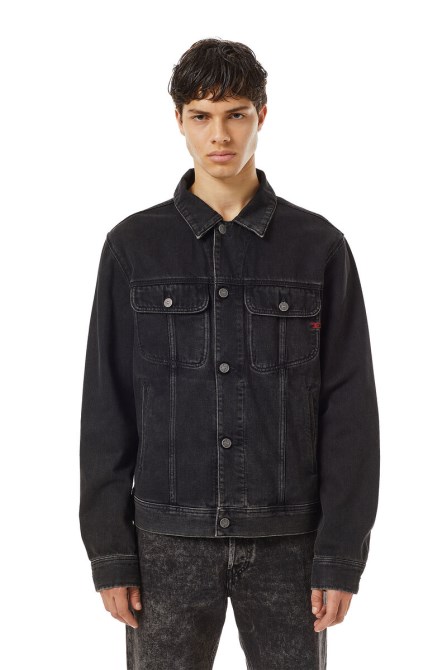 Schwarz/dunkelgrau D-barcy Trucker Jacke Diesel