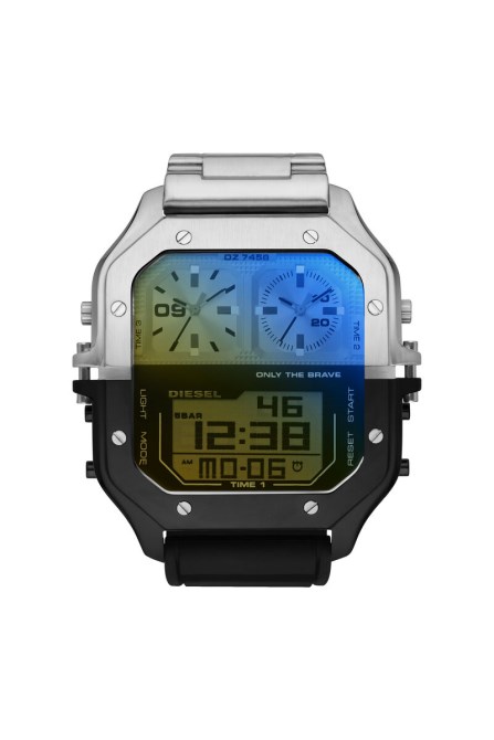 Dz7458 Diesel Silber/schwarz