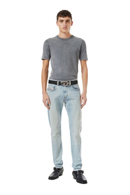 Diesel 2019 D-strukt 09c08 Schmale Jeans Hellblau