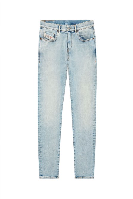 Diesel 2019 D-strukt 09c08 Schmale Jeans Hellblau