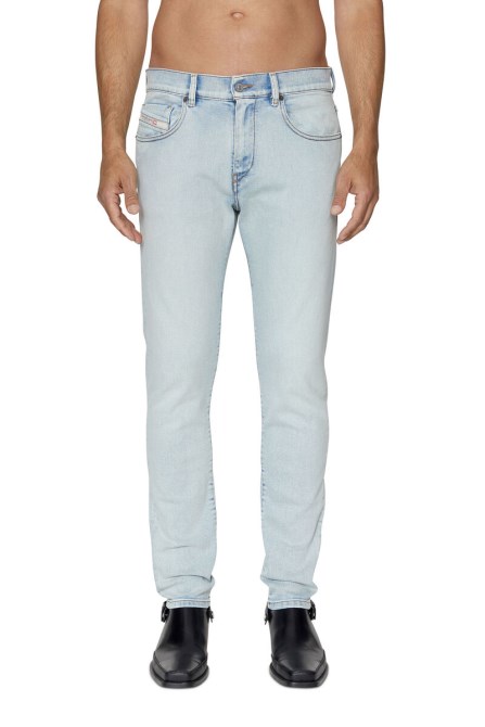 Diesel 2019 D-strukt 09c08 Schmale Jeans Hellblau