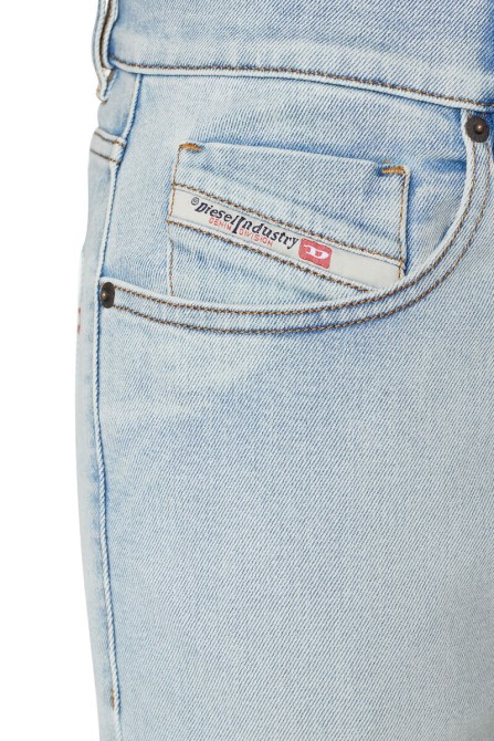 Diesel 2019 D-strukt 09c08 Schmale Jeans Hellblau