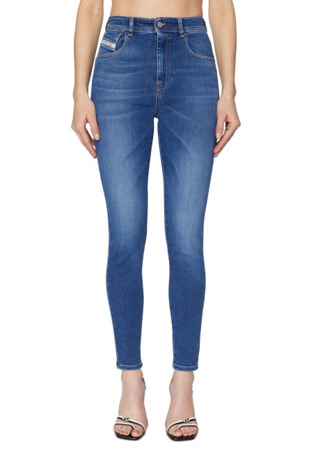 Diesel 1984 Slandy-high 09c21 Super Skinny Jeans Mittelblau