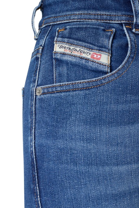 1984 Slandy-high 09c21 Super Skinny Jeans Diesel Mittelblau